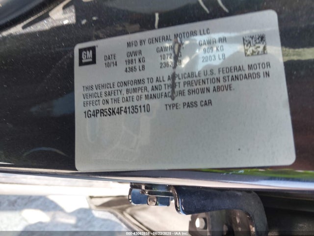 Buick lea 2015 1G4PR5SK4F4135110 Image 9