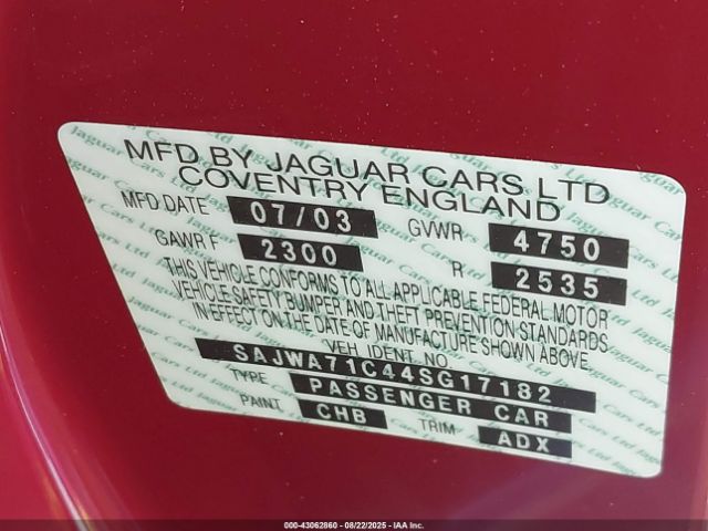 2004 JAGUAR XJ SAJWA71C44SG17182 Photo 8