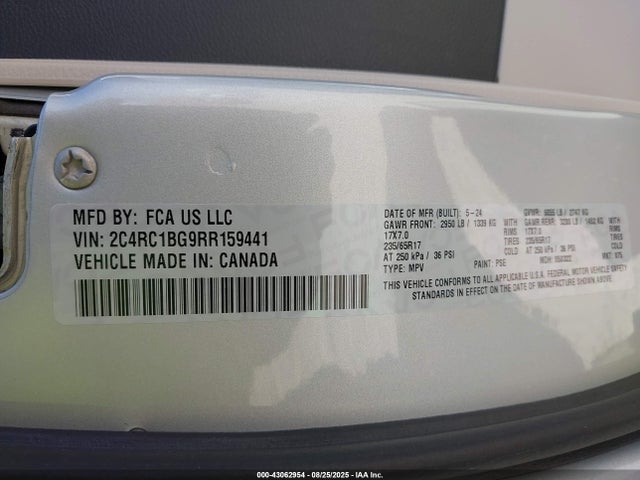 2C4RC1BG9RR159441 Chrysler Pacifica