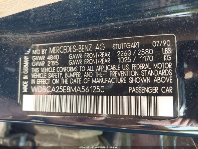 1991 MERCEDES-BENZ 300 WDBCA25E8MA561250 Photo 8