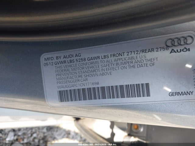 2012 AUDI A6 WAUGGAFC1CN171698 Photo 8