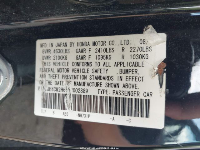 2011 ACURA TSX JH4CW2H65BC002889 Photo 8