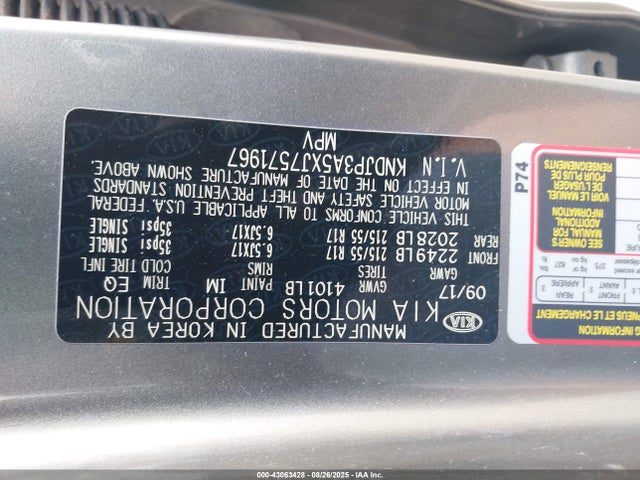 KIA g 2018 KNDJP3A5XJ7571967 Image 9