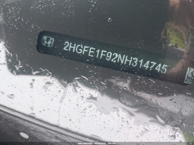 Honda l15b7 2022 2HGFE1F92NH314745 Image 9