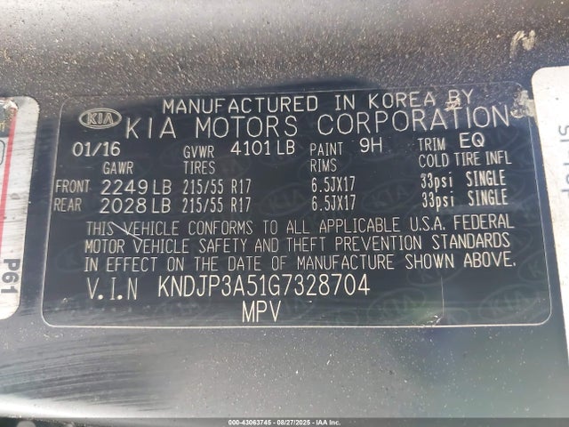 KIA dohc gdi nu 2016 KNDJP3A51G7328704 Image 9