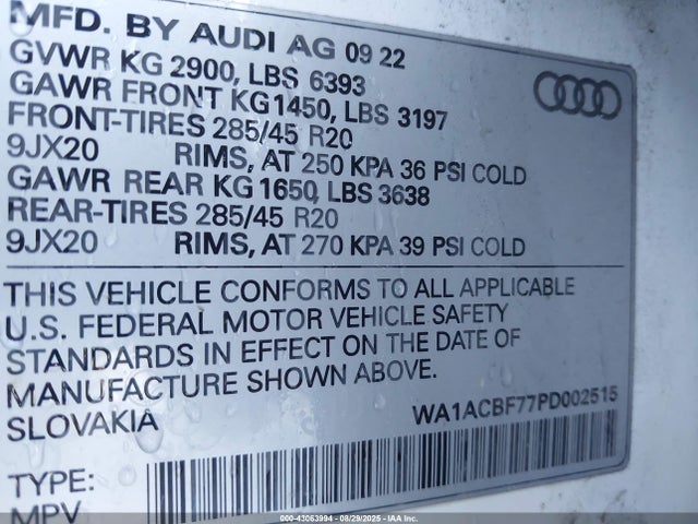2023 AUDI Q7 WA1ACBF77PD002515 Photo 8