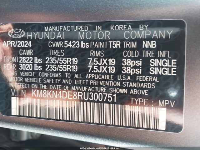 2024 HYUNDAI IONIQ 5 KM8KN4DE8RU300751 Photo 8