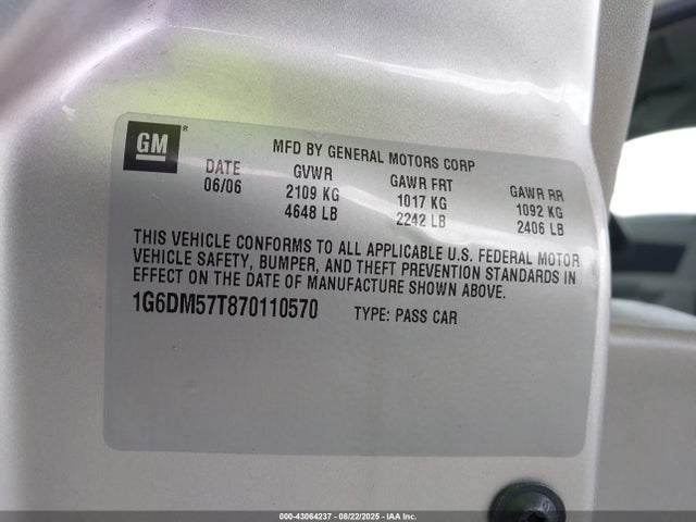 2007 CADILLAC CTS 1G6DM57T870110570 Photo 8
