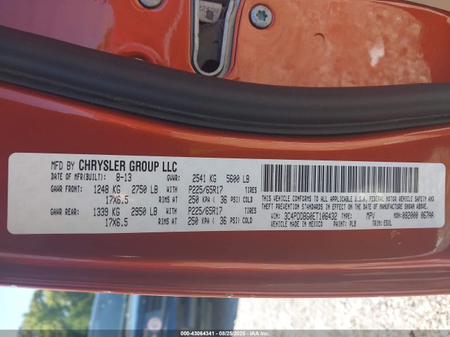 Dodge Journey 2014 3C4PDDBG0ET106432 Image 9