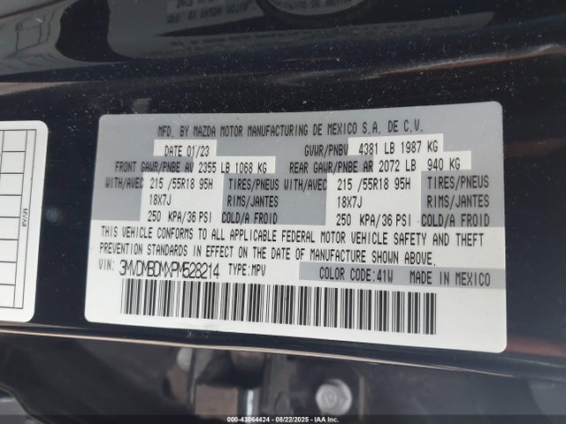 Mazda pyukd 2023 3MVDMBDMXPM528214 Image 9