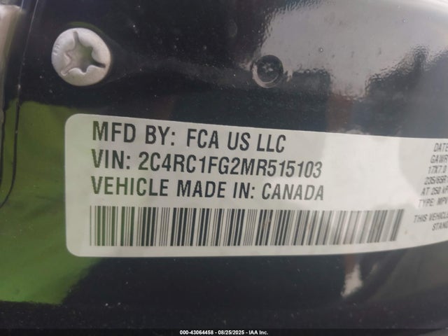Chrysler Pacifica 2021 2C4RC1FG2MR515103 Image 9