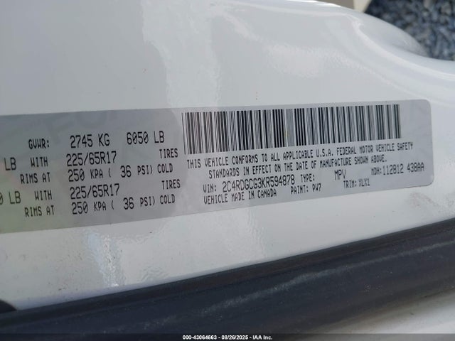 Dodge 2019 2019 2C4RDGCG3KR594878 Image 9