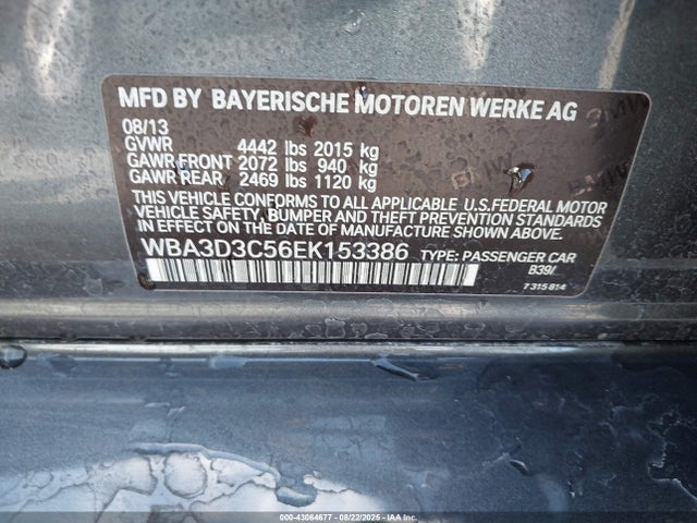 BMW 328D 2014 WBA3D3C56EK153386 Image 9