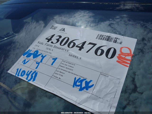5YJSA1H13EFP47982 Tesla MODEL S
