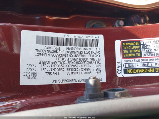 Honda k24w9 2016 5J6RM4H54GL086791 Image 9