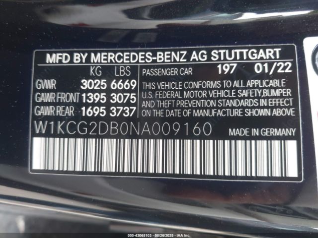 2022 MERCEDES-BENZ EQS 450+ W1KCG2DB0NA009160 Photo 8