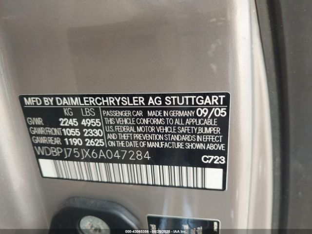 2006 MERCEDES-BENZ CL 500 WDBPJ75JX6A047284 Photo 8