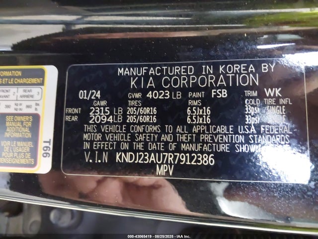 KNDJ23AU7R7912386 KIA 2024
