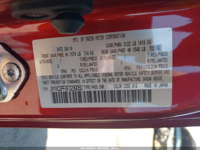 2015 MAZDA MX-5 MIATA JM1NC2PF8F0239050 Photo 8