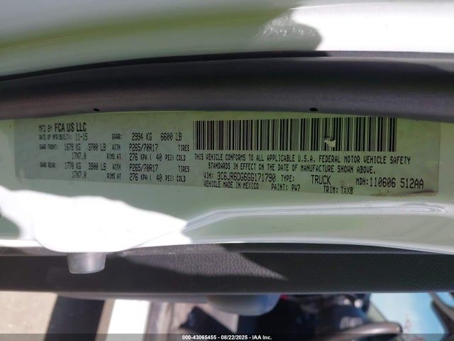 RAM 1500 2016 3C6JR6DG6GG171790 Image 9