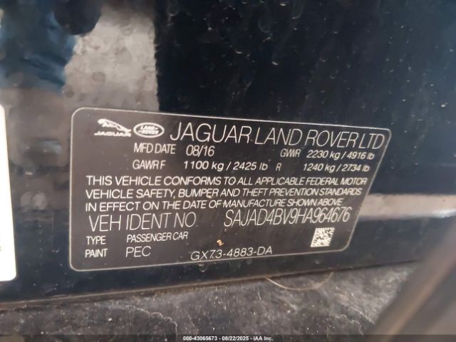 2017 JAGUAR XE SAJAD4BV9HA964676 Photo 8