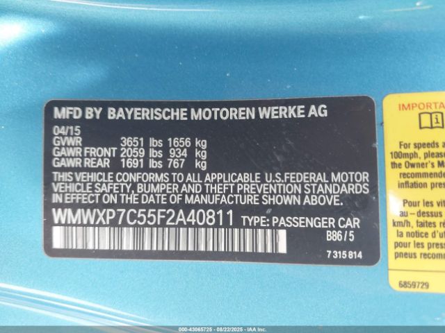 2015 MINI HARDTOP WMWXP7C55F2A40811 Photo 8