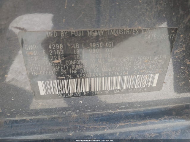 4S3GTAA65H1716364 Subaru na