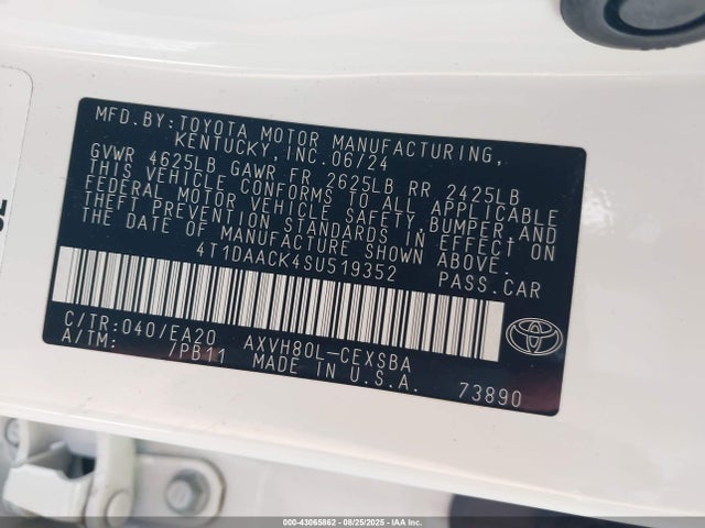 Toyota a25a-fxs 2025 4T1DAACK4SU519352 Image 9