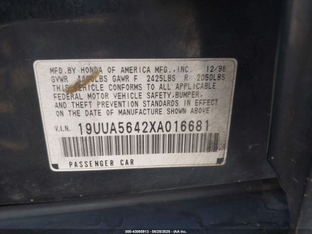 1999 ACURA TL 19UUA5642XA016681 Photo 8