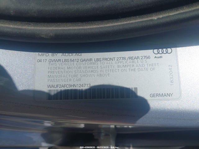 WAUF2AFC9HN124713 Audi 2017