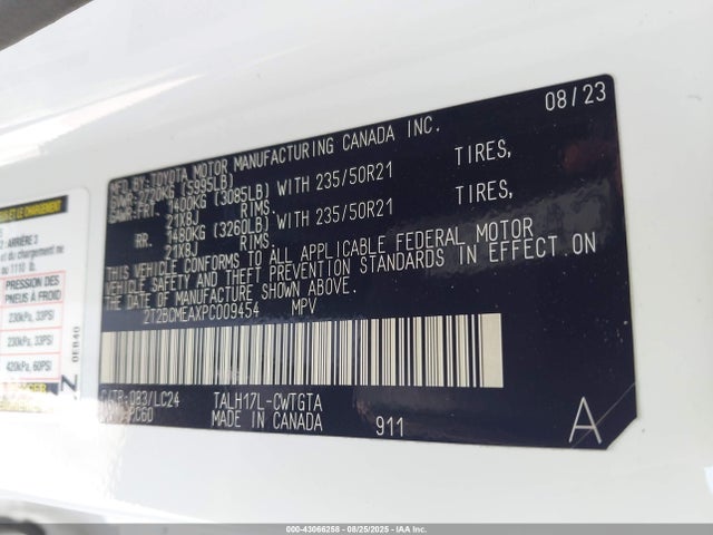 Lexus t24a-fts, 1zm+1ym 2023 2T2BCMEAXPC009454 Image 9