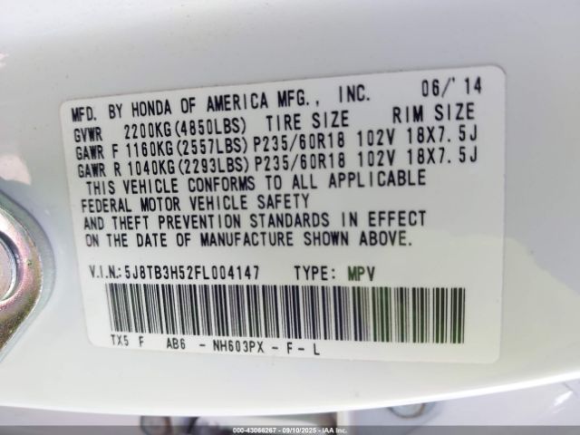 2015 ACURA RDX 5J8TB3H52FL004147 Photo 8