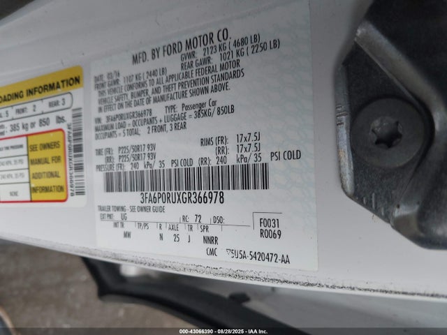 Ford 2016 2016 3FA6P0RUXGR366978 Image 9