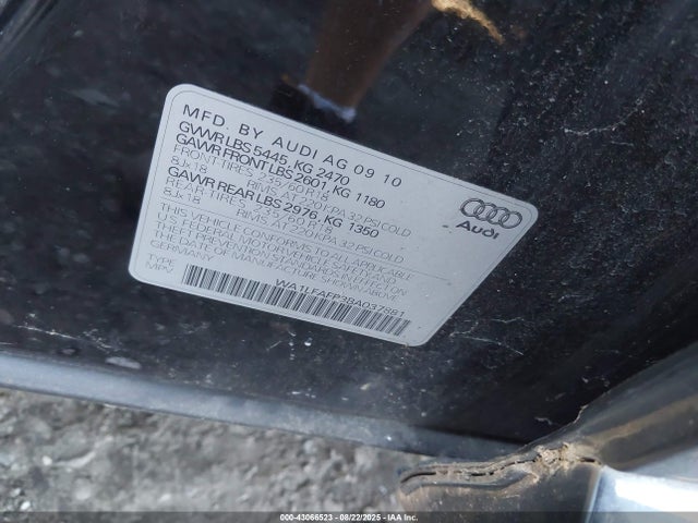 2011 AUDI Q5 WA1LFAFP3BA037881 Photo 8