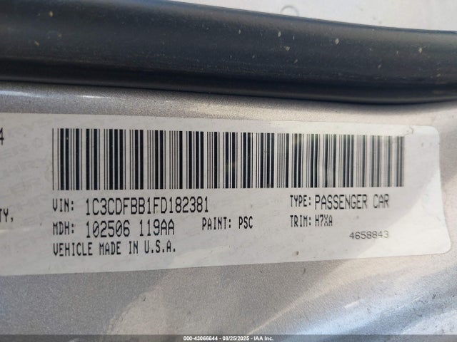 Dodge Dart 2015 1C3CDFBB1FD182381 Image 9