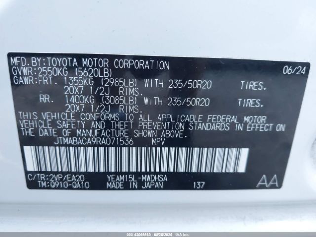 2024 TOYOTA BZ4X JTMABACA9RA071536 Photo 8