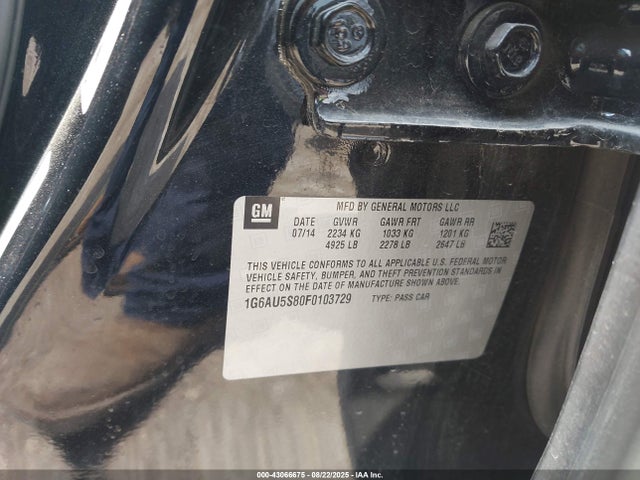 2015 CADILLAC CTS 1G6AU5S80F0103729 Photo 8
