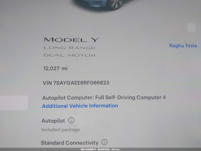 2024 TESLA MODEL Y 7SAYGAEE6RF066823 Photo 6