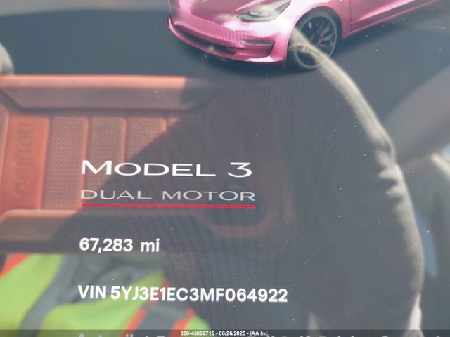2021 TESLA MODEL 3 5YJ3E1EC3MF064922 Photo 6