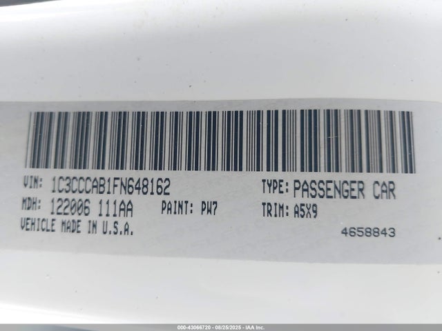 Chrysler 200 2015 1C3CCCAB1FN648162 Image 9
