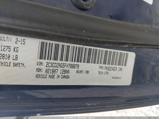 2015 DODGE CHALLENGER 2C3CDZAG5FH788879 Photo 8