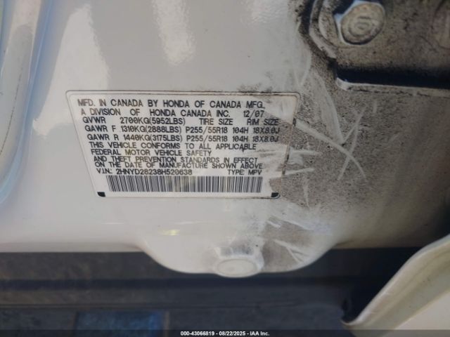 2008 ACURA MDX 2HNYD28238H520638 Photo 8