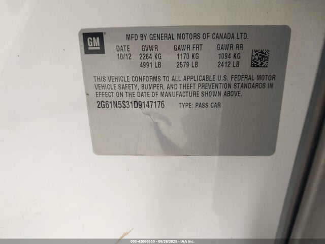 2013 CADILLAC XTS 2G61N5S31D9147176 Photo 8