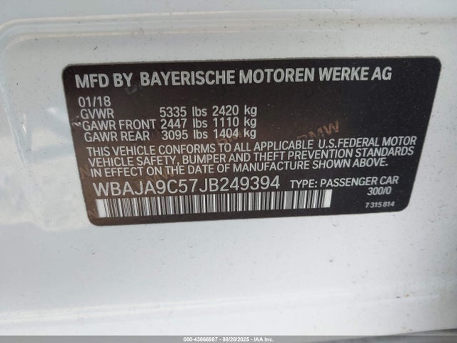 WBAJA9C57JB249394 BMW 530e