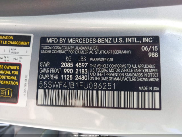Mercedes-Benz 2015 2015 55SWF4JB1FU086251 Image 9