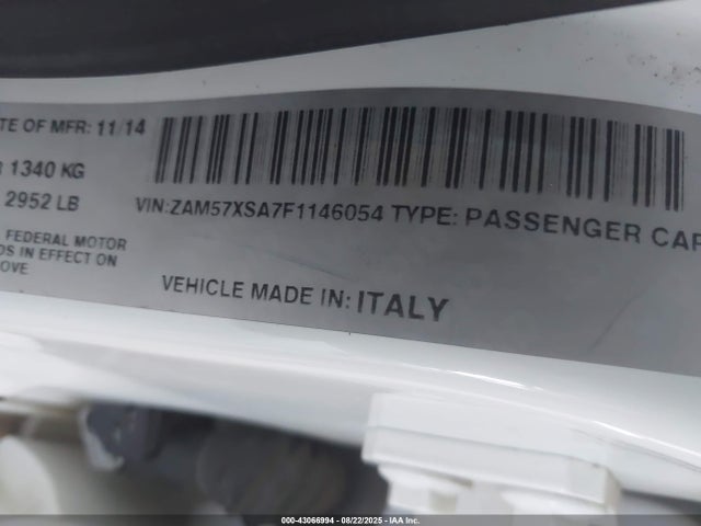 2015 MASERATI GHIBLI ZAM57XSA7F1146054 Photo 8