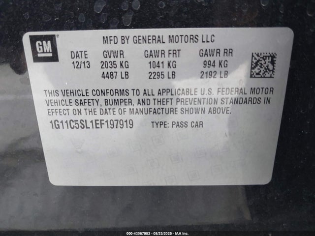 Chevrolet lkw 2014 1G11C5SL1EF197919 Image 9