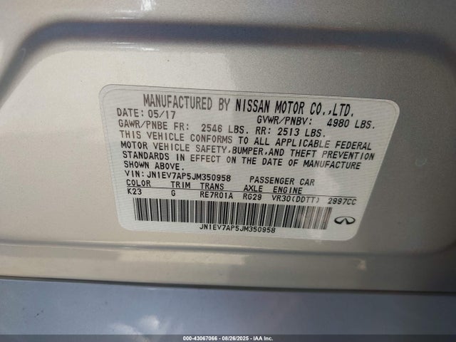 Infiniti Q50 2018 JN1EV7AP5JM350958 Image 9