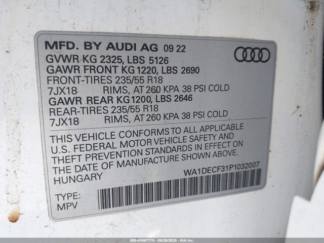 2023 AUDI Q3 WA1DECF31P1032007 Photo 8