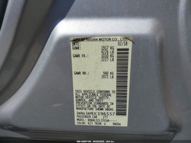 1N4AL3AP8JC196557 Nissan 2018